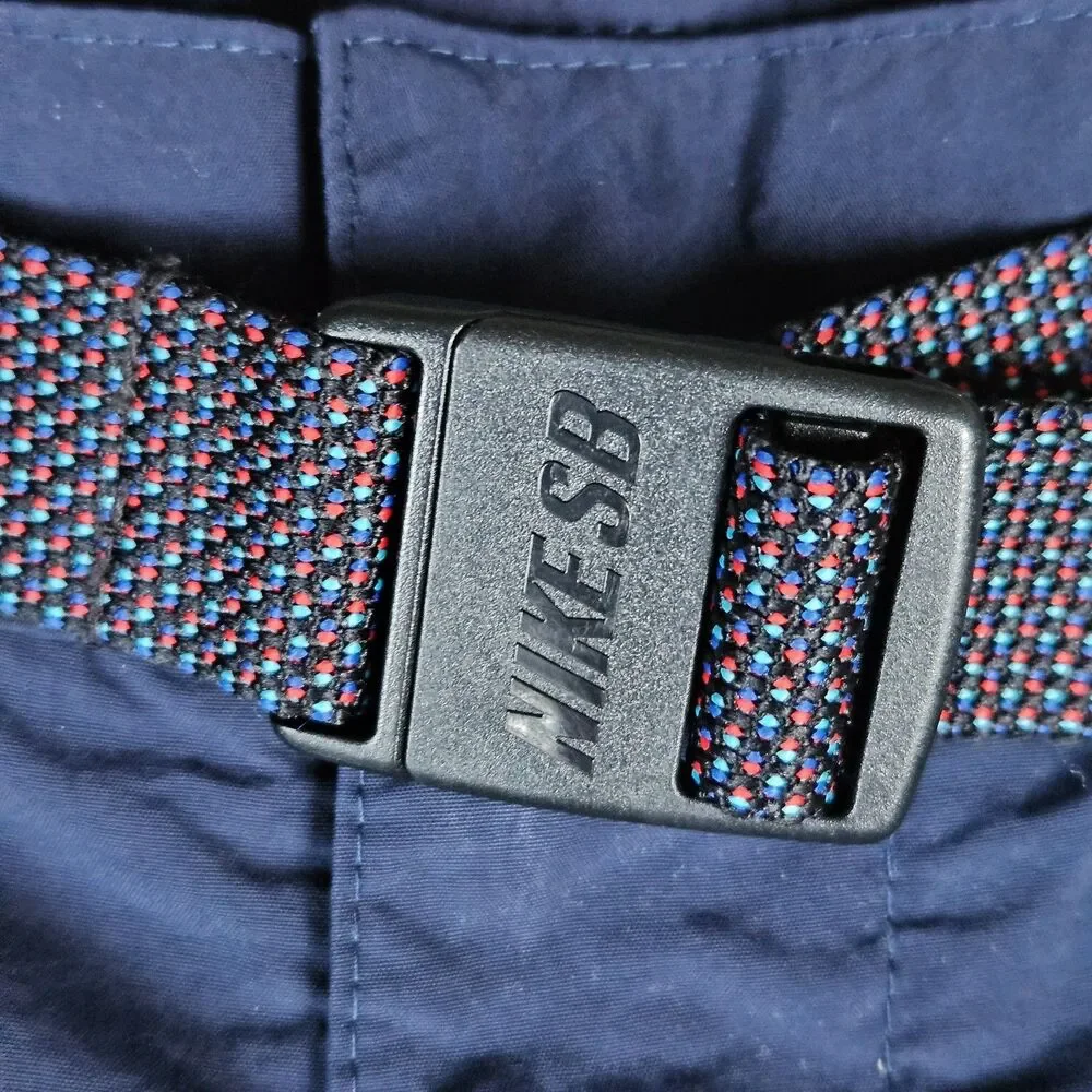 Nike SB Shorts Everett Tech Skateboarding Belted Size 36 Navy 807550-451